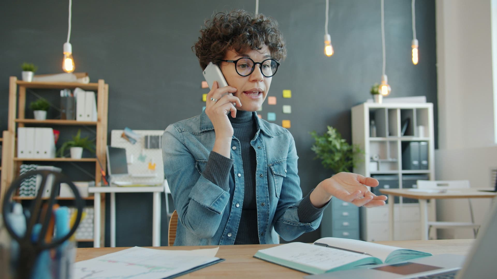 Client on phone call