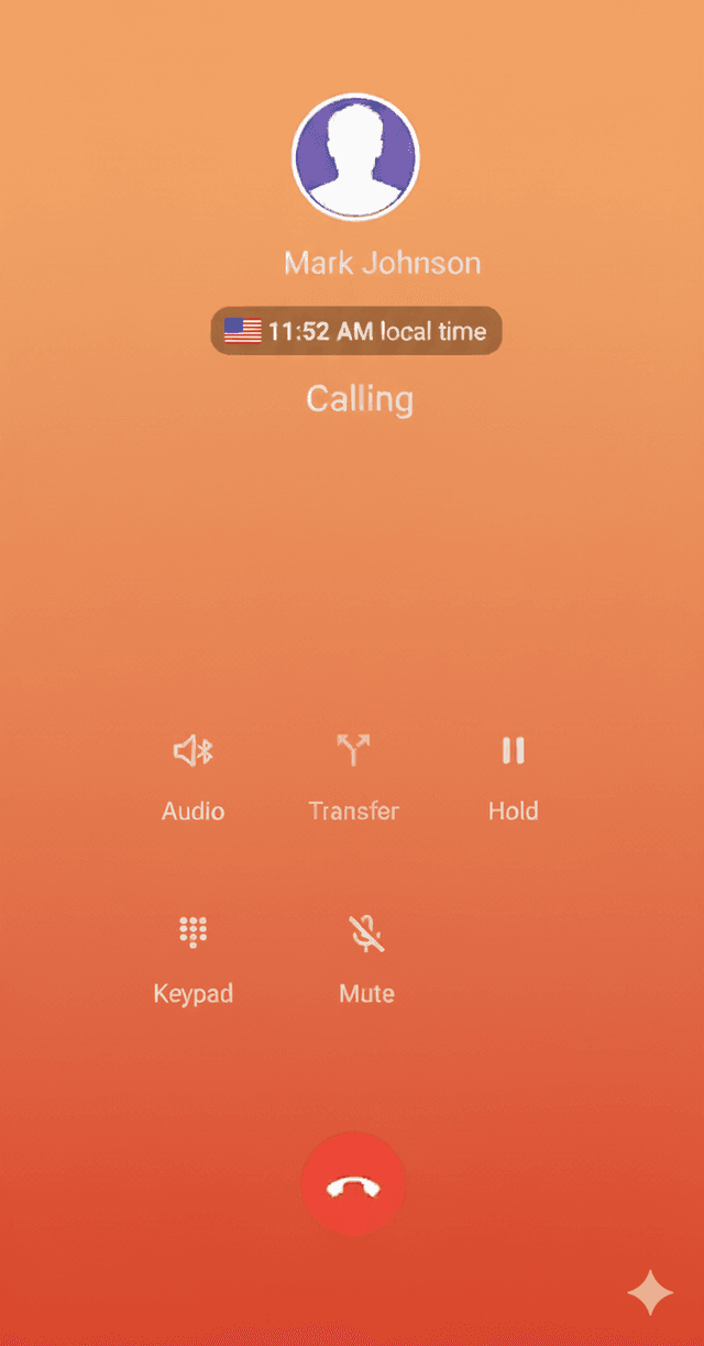 AgentZap AI Receptionist Calling Interface