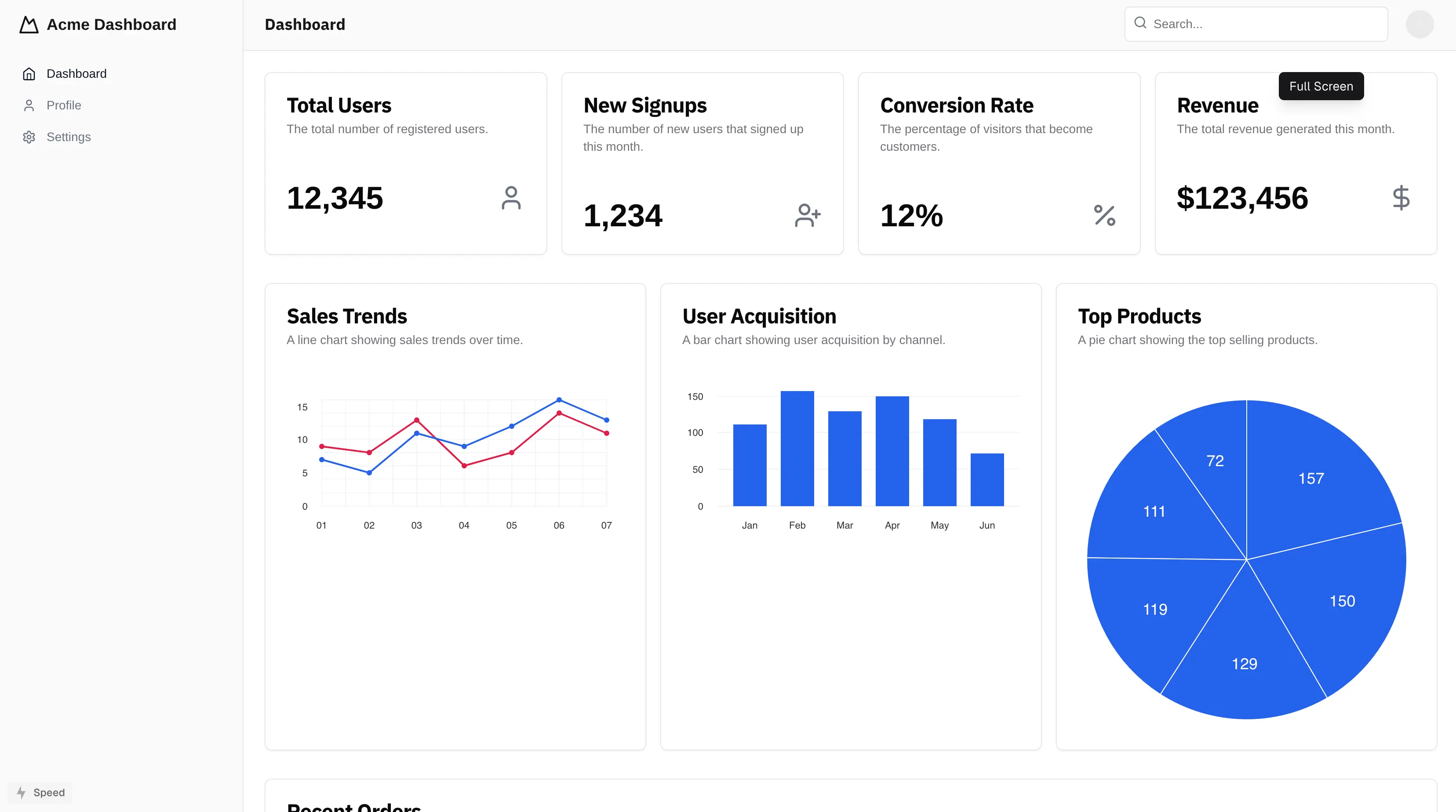 Dashboard Preview